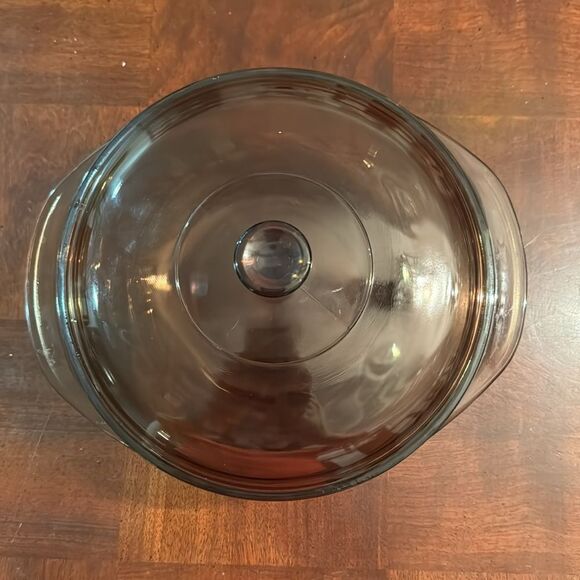 Pyrex Brown Amber Casserole Glass Cookware Visions Vision - Picture 2 of 7